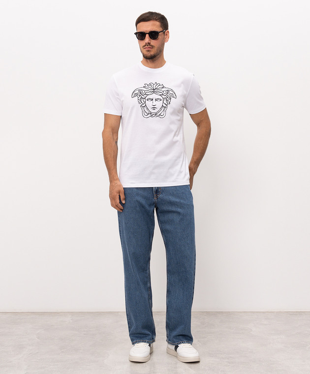 Versace Белая футболка с логотипом Medusa 10264521A18452 изображение 2