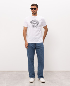 Versace Біла футболка з емблемою Medusa 10264521A18452