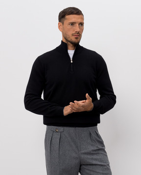 Brunello Cucinelli Джемпер черного цвета из кашемира M2200124