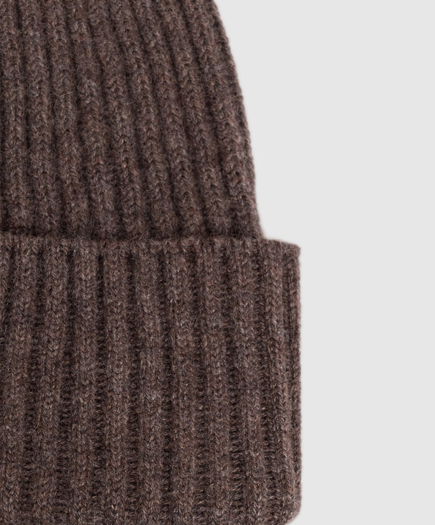 Brunello Cucinelli Коричневая шапка из кашемира M2293900 изображение 4