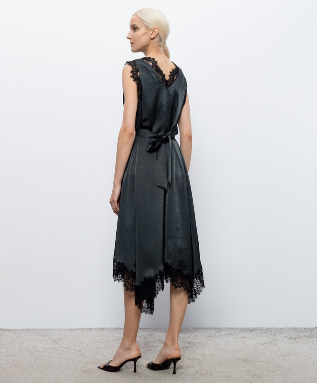 3.1 Phillip Lim Черное платье с кружевом S26191100SKY изображение 3