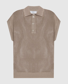 Peserico Коричневый жилет с люрексом S99106F149173H