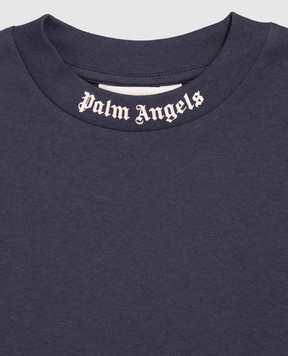 Palm Angels Дитяча синя футболка з принтом логотипа F6PAJBTH012