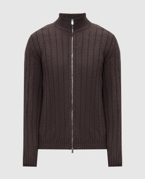 Brunello Cucinelli Кардиган з кашеміру коричневого кольору M22506006