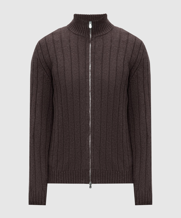 Brunello Cucinelli Кардиган з кашеміру коричневого кольору M22506006