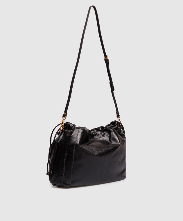 Gianni Chiarini Черная кожаная глянцевая сумка Morgana BS12260EEL изображение 3