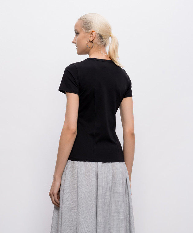 Intoca Черная футболка с акцентными швами DIOSBASICPOD312 изображение 4