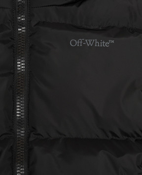 Off-White Детская черная куртка с принтом эмблемы 44BEJ002F26F0011216