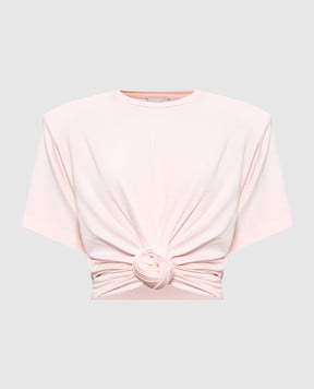 Magda Butrym Рожева футболка з вузлом TSHIRT01101426