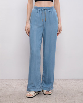 Twinset Сині штани з логотипом 261LL2QGG