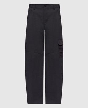 Brunello Cucinelli Серые брюки из шерсти MB199P9356