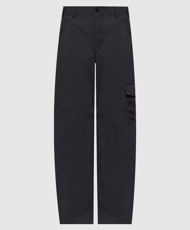 Brunello Cucinelli Серые брюки из шерсти MB199P9356