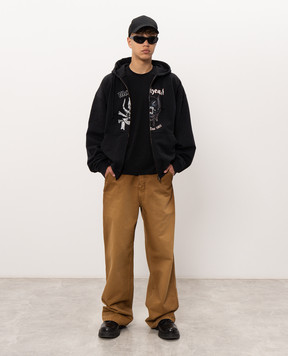 Vetements Чорна спортивна куртка з принтом MH27ZU241B