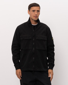 Stone Island Чорна куртка з патчем логотипа L2S151200024S00L1