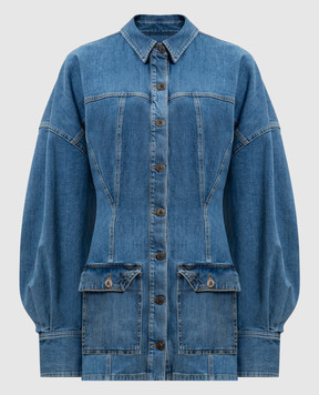 The Attico Синя джинсова сукня-сорочка 260WCA00482DDS001AA