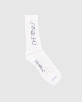 Off-White Белые носки с принтом логотипа OWRA035F25KNI002