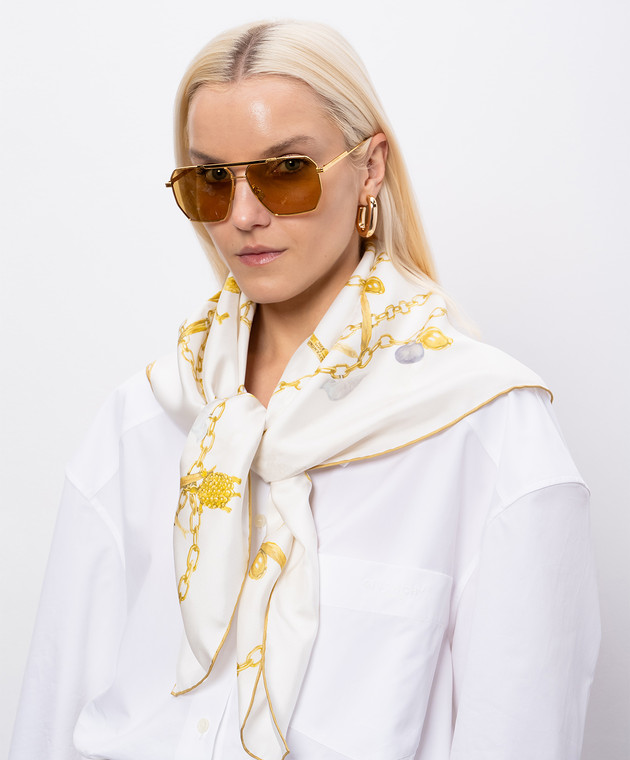 Givenchy Біла хустка Lucky Charms із шовку 710011166001 зображення 2