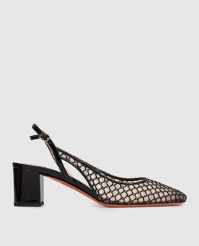 Santoni Черные слингбеки WDNC72201HA2NGHA