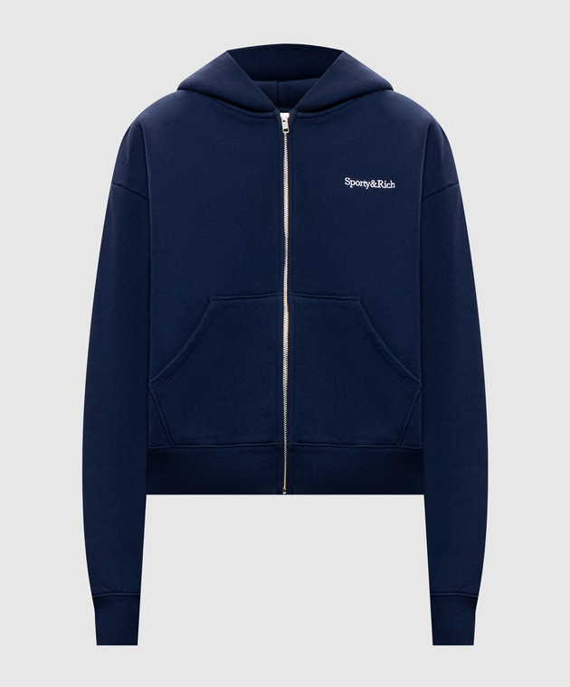 Sporty & Rich Синяя утепленная спортивная куртка с вышивкой логотипа ST10284300BL106w