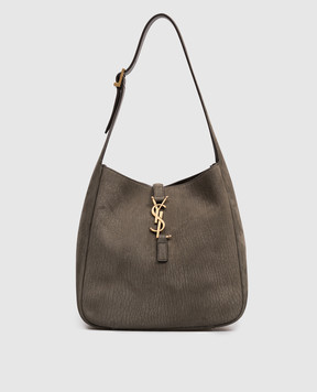 Saint Laurent Серая сумка LE 5À7 из нубука 850533AAEEL