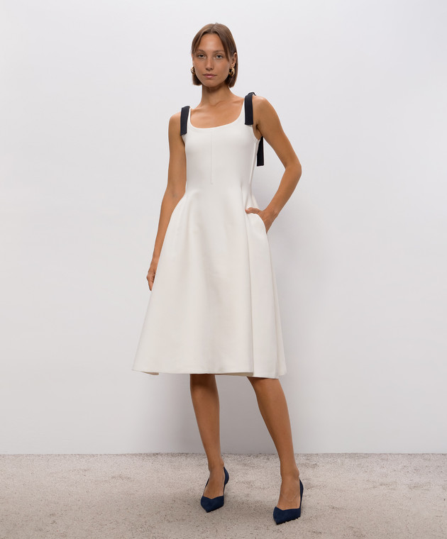 Givenchy Платье цвета айвори с бантами BW22ZK4ZUK изображение 2