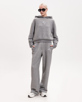 Dolce&Gabbana Сіре худі з нашивкою монограми F9S47ZGDDME