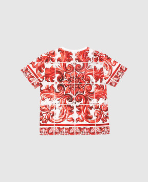 Dolce&Gabbana Дитяча футболка в брендовий принт L4JTHVII7KX814
