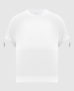 Peserico Белая футболка с леном S06431J02707B