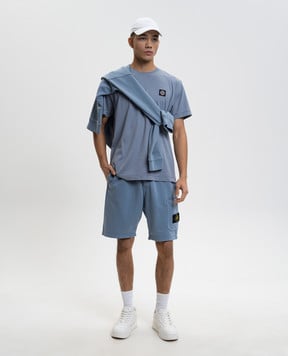 Stone Island Блакитні шорти з логотипом L1S156200011S0051