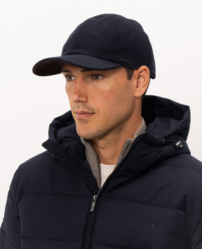 Doriani Cashmere Синяя кепка из шерсти 191T125T125