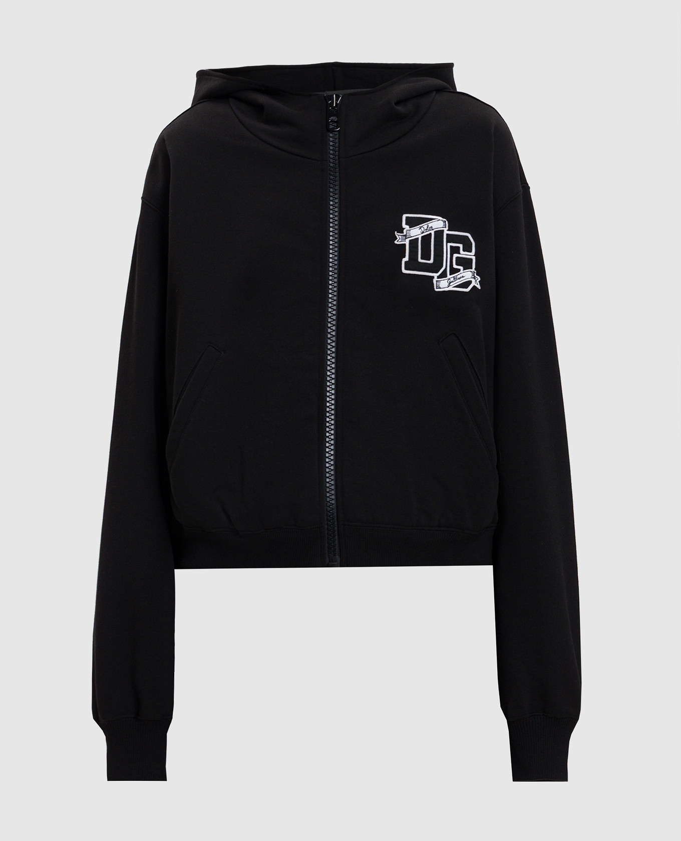 

Черная спортивная куртка с монограммой, Черный, Спортивные куртки