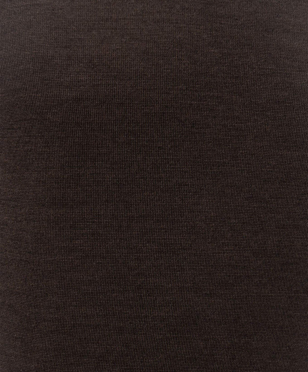 Doriani Cashmere Коричневый джемпер из шерсти, шелка и кашемира 180007979 изображение 5