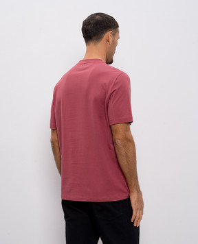 Brunello Cucinelli Червона футболка з принтом емблеми M0B138440