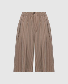 UMA WANG Бежеві бермуди Poela UW3014