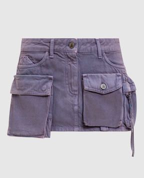 The Attico Фиолетовая джинсовая юбка мини Fay 260WCR00136CCC130OD