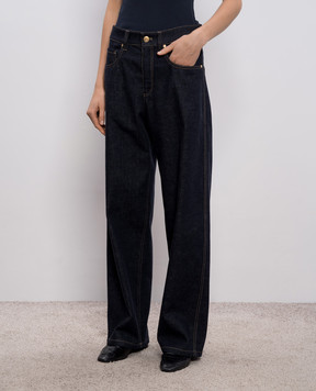 Brunello Cucinelli Сині джинси з патчем ML134P4021