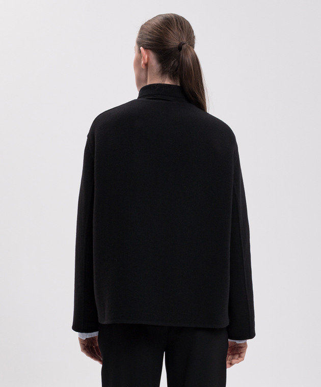 The Row Черная куртка Quintus с шерстью 10508W1439 изображение 4