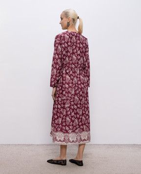 MANTERO 1902 Бордова сукня Camille з шовком 0228A0159G0879R