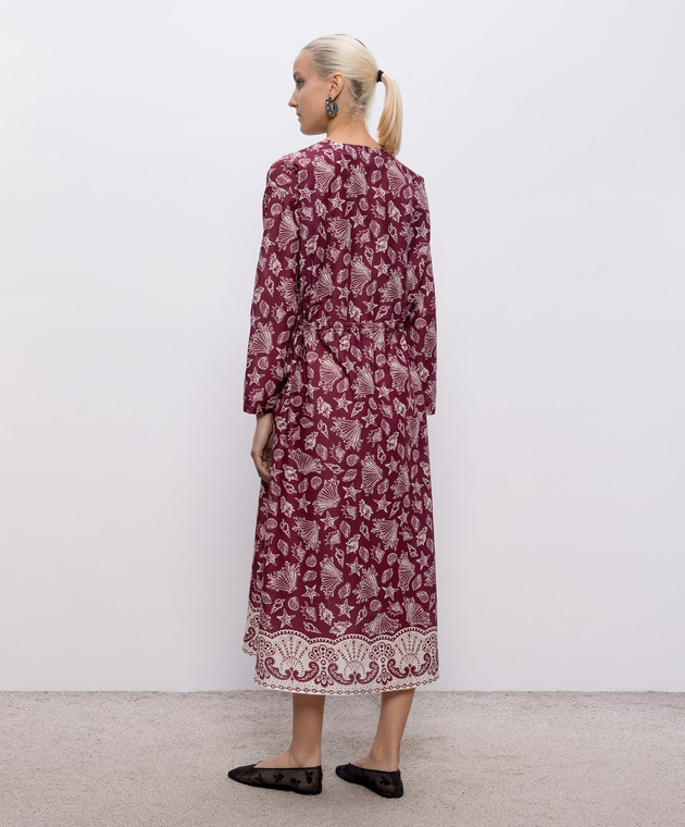 MANTERO 1902 Бордова сукня Camille з шовком 0228A0159G0879R зображення 3