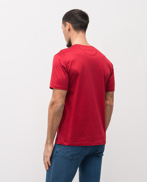 Stefano Ricci Красная футболка с вышивкой логотипа MNH6104960TE0001