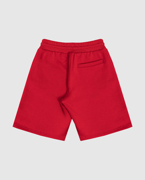 Dolce&Gabbana Детские красные шорты с контрастным логотипом L4JQXPG7P4X26