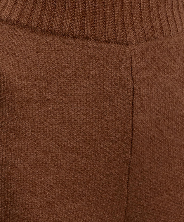 Rowen Rose Коричневые брюки клеш с шерстью RRK042 изображение 5