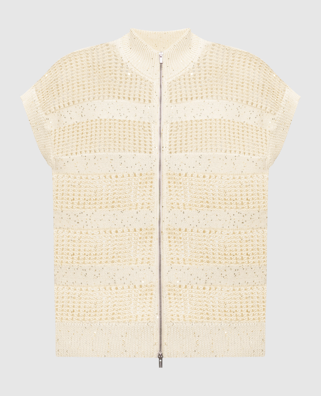 Желтый жилет с пайетками