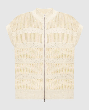 Peserico Жовтий жилет з паєтками S99123F0509110