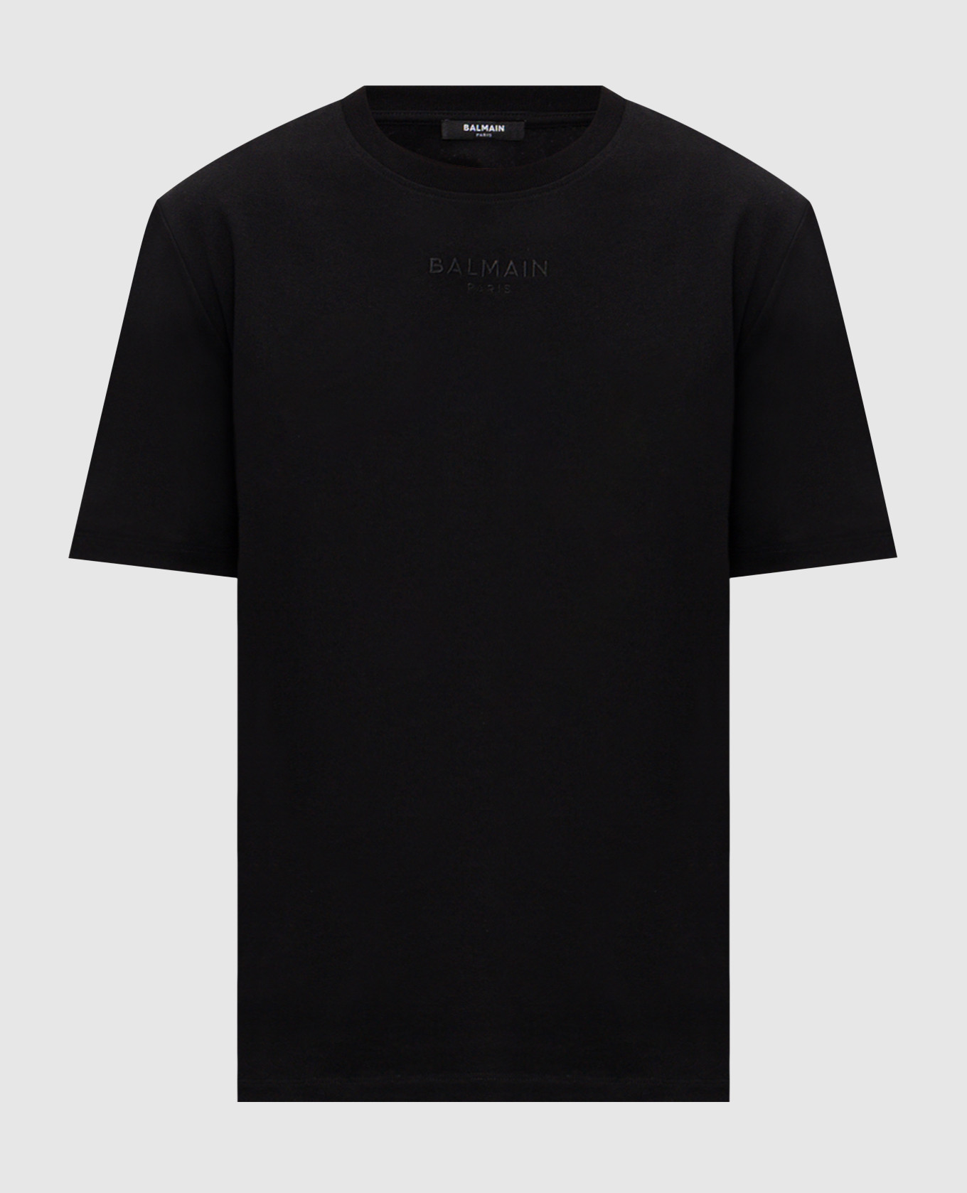 Черная футболка с вышивкой логотипа