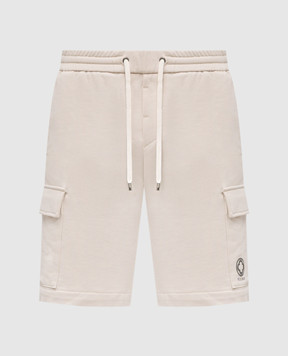 Peserico Бежевые шорты-карго с эмблемой R54233J0Q703825