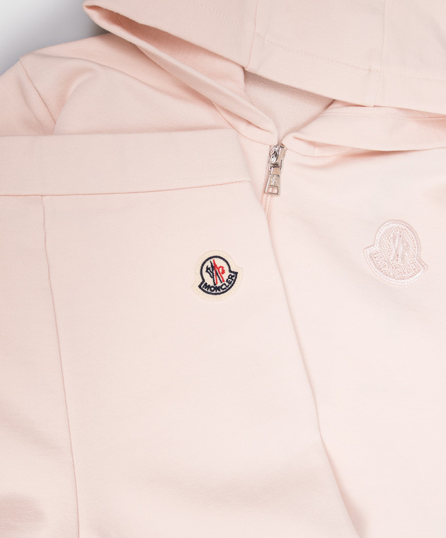 Moncler ENFANT Детский розовый костюм с логотипом L29518M0000889B9Y изображение 3