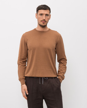 Cashmere&Whiskey Коричневий джемпер з шовком MU8122318517R