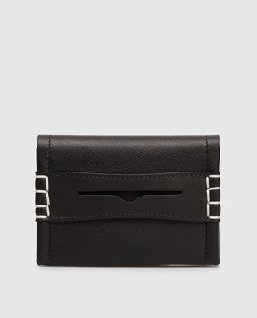 JW Anderson Черная кожаная визитница Loafer AC0436LA0224