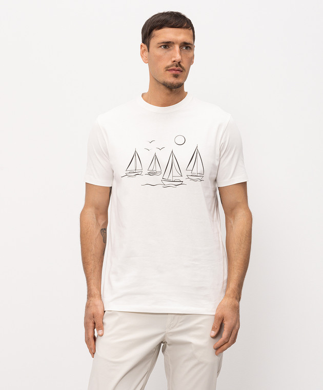 Florentino Белая футболка с принтом 126763610659 изображение 3